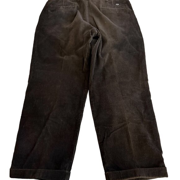Dockers Khakis Men's 38x29 Relaxed Fit Brown Corduroy Cuffed Pants - Picture 2 of 4